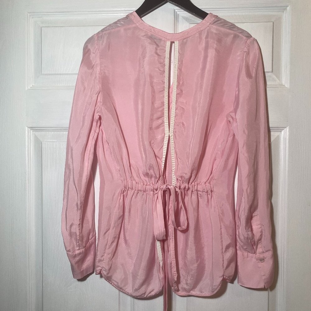 Sandro Shirt With Cut-Out And Bow At The Back Pink Women - Picture 1 of 8